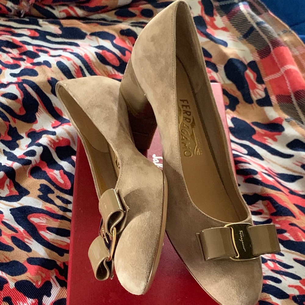 Tan suede shoes